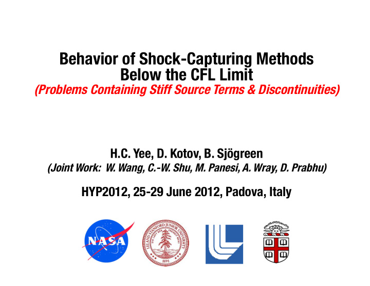 behavior of shock capturing methods below the cfl limit