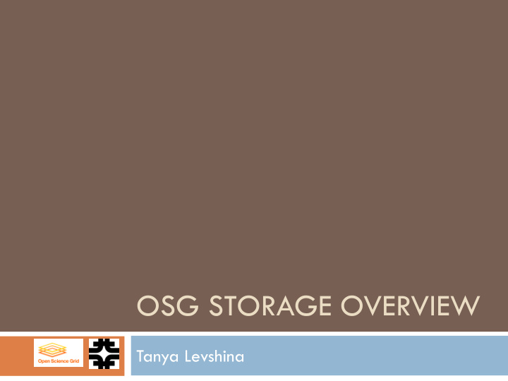 osg storage overview