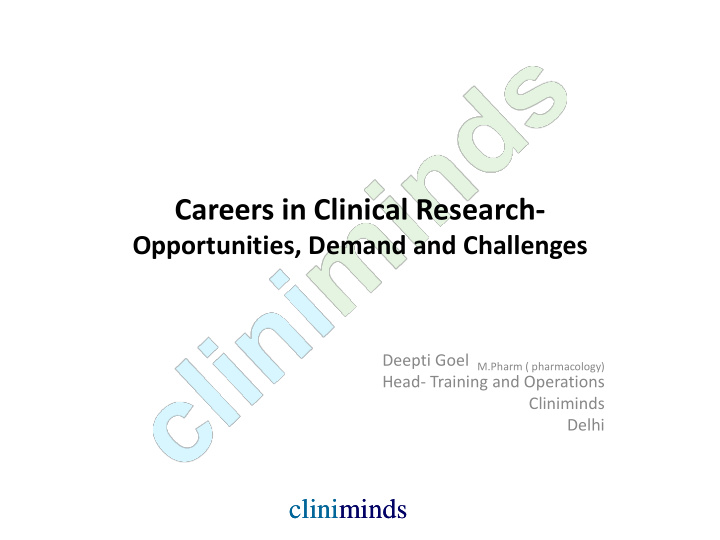 careers in clinical research