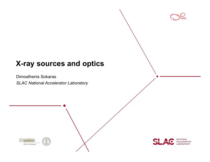 x ray sources and optics