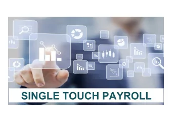 SINGLE TOUCH PAYROLL  Contents  Corrections Framework Principles  Available services  Out