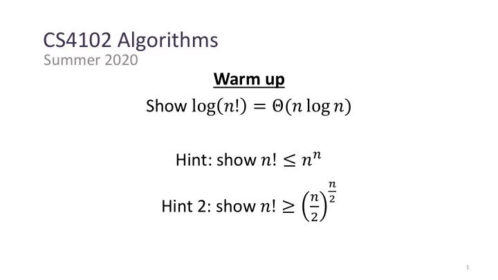 cs4102 algorithms