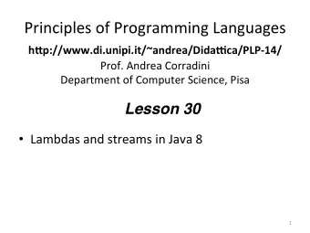 Principles  of  Programming  Languages
