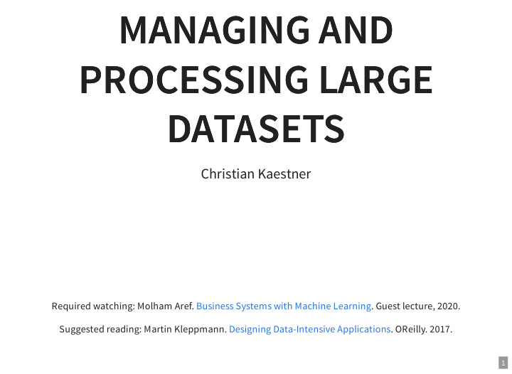 managing and managing and processing large processing