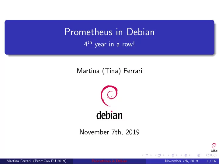 prometheus in debian