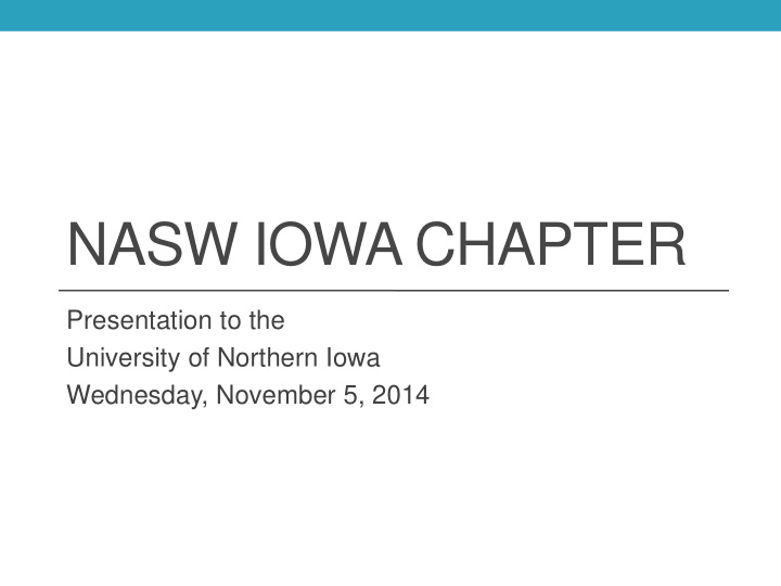 nasw iowa chapter