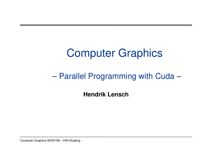 computer graphics