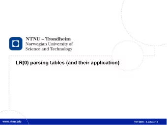 TDT4205  Lecture 10  2  Where we are   Last time, we looked at how stack machines remember