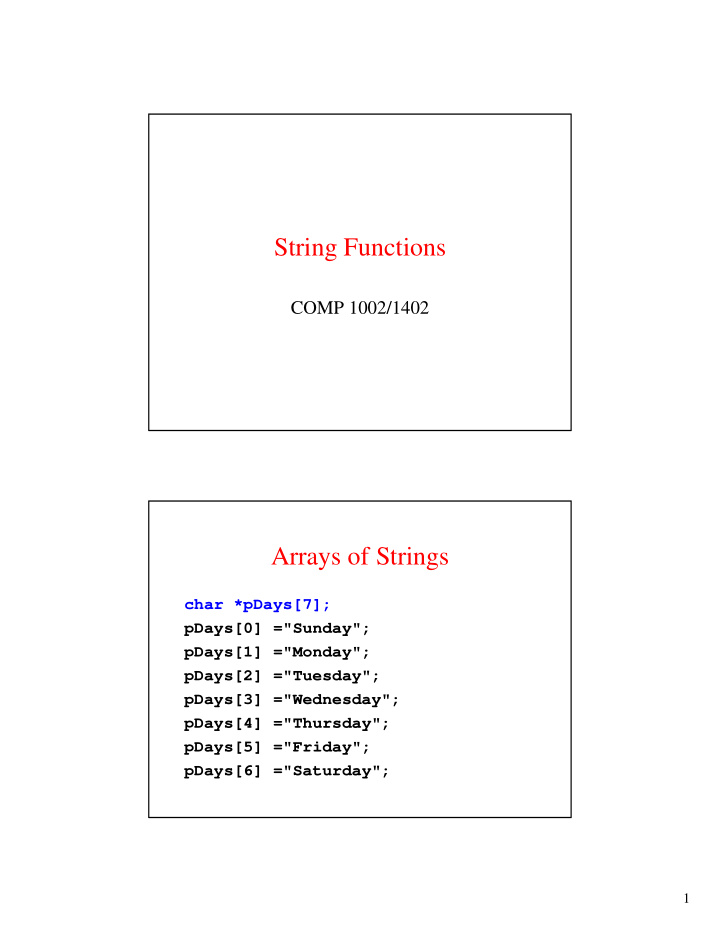 string functions