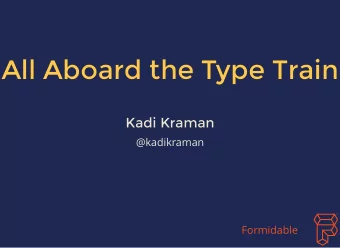 All Aboard the Type Train  All Aboard the Type Train  Kadi Kraman  Kadi Kraman  @kadikraman