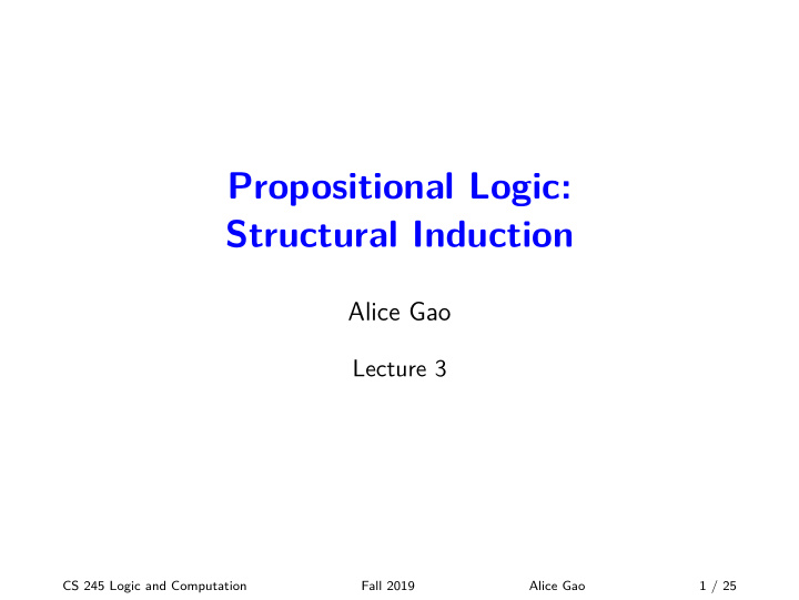 propositional logic structural induction