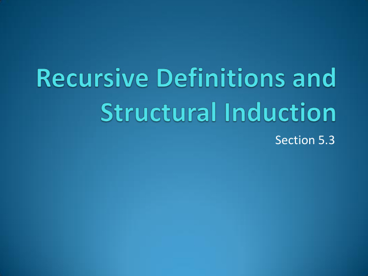 section 5 3 recursively defined functions
