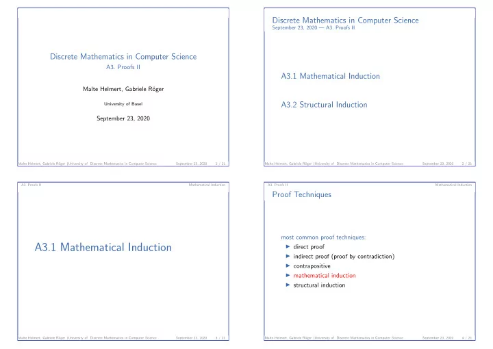 a3 1 mathematical induction