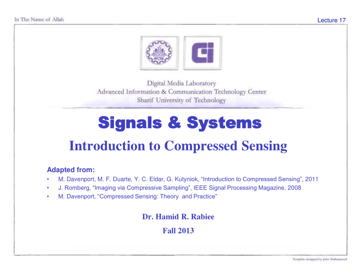 signals gnals s sys ystems ems