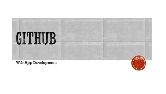 Web App Development  A version control system  Image source: