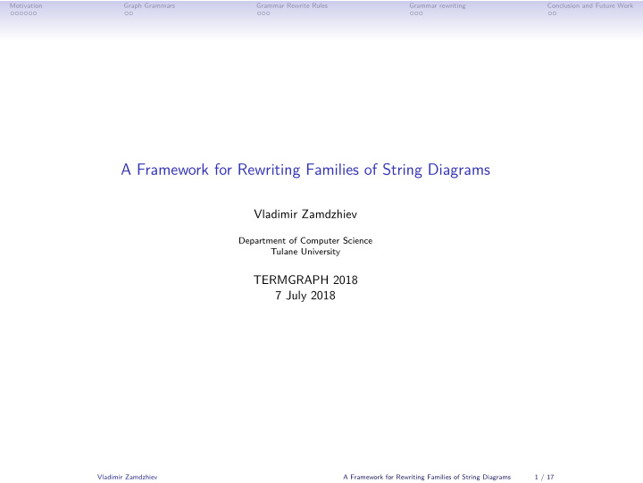 a framework for rewriting families of string diagrams