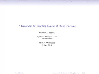 A Framework for Rewriting Families of String Diagrams  Vladimir Zamdzhiev  Department of Computer