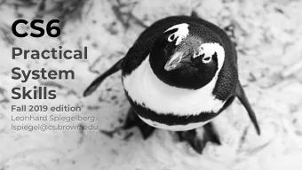 CS6  Practical  System  Skills  Fall 9 edition  Leonhard Spiegelerg