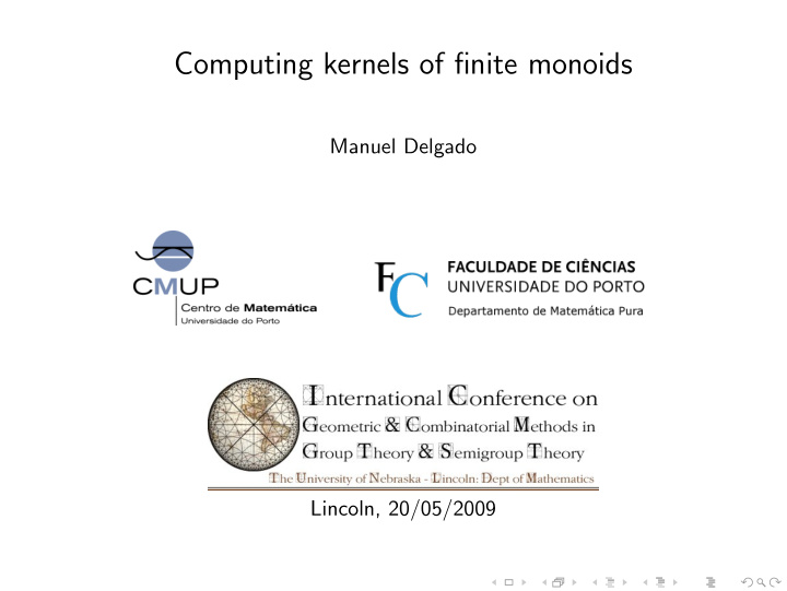 computing kernels of finite monoids