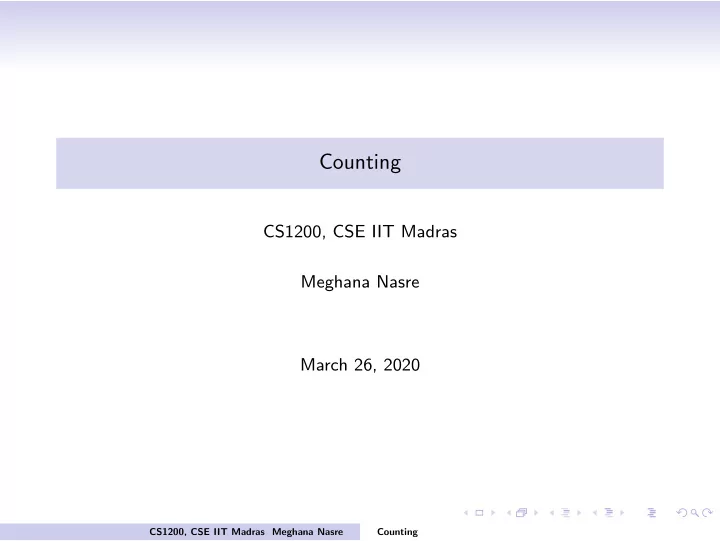 counting