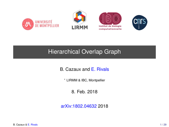 hierarchical overlap graph