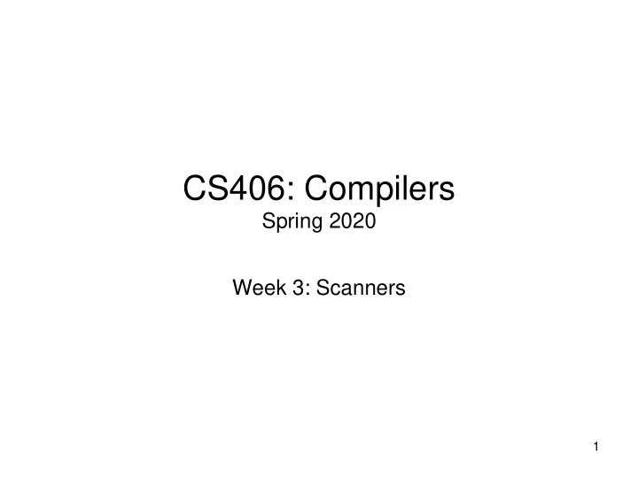 cs406 compilers