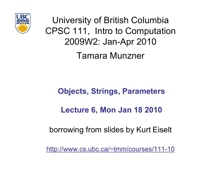 university of british columbia cpsc 111 intro to