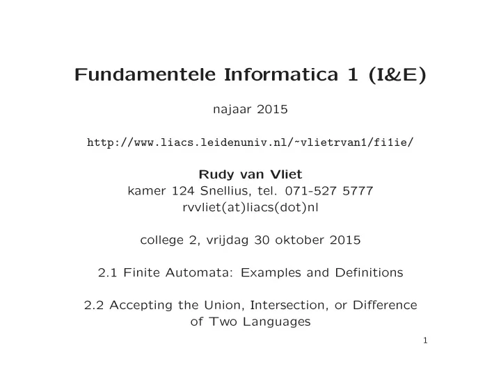 fundamentele informatica 1 i e