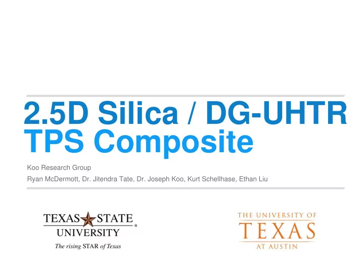 2 5d silica dg uhtr tps composite