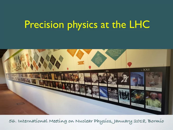 precision physics at the lhc