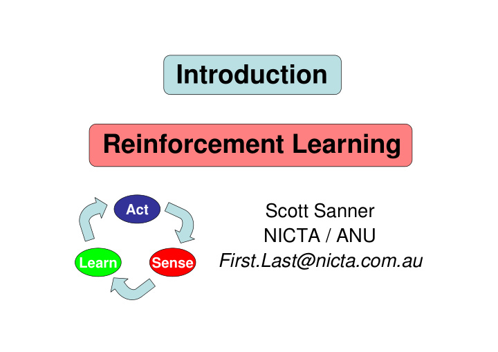 introduction reinforcement learning