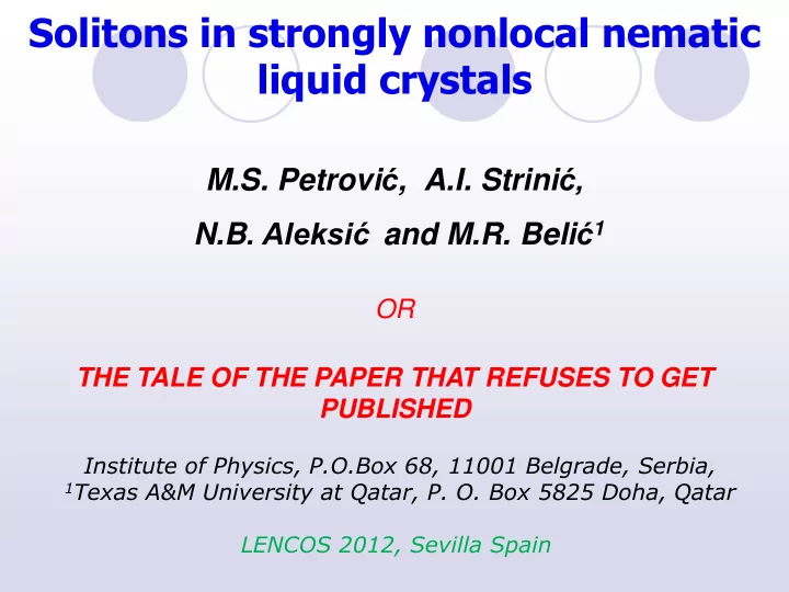 m s petrovi a i strini n b aleksi and m r beli 1 or the