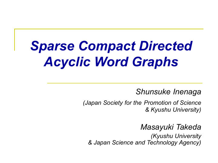 sparse compact directed acyclic word graphs