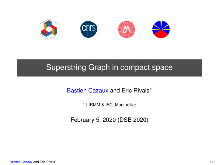 superstring graph in compact space