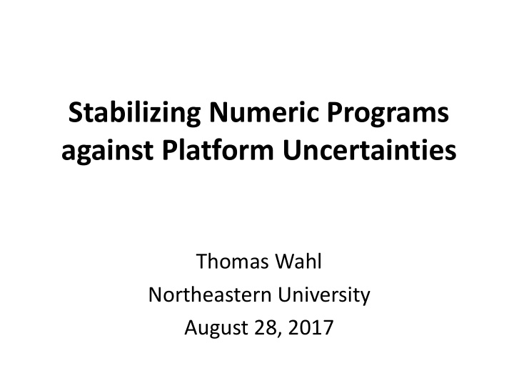 against platform uncertainties