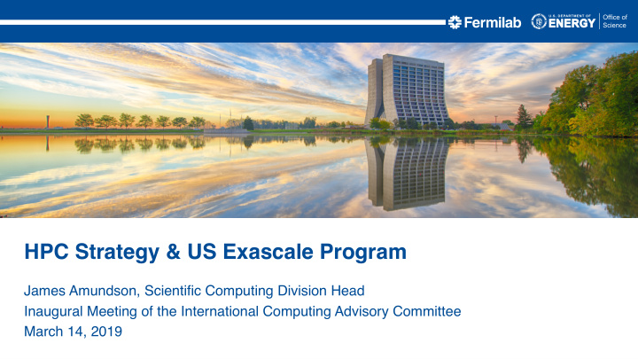 hpc strategy us exascale program