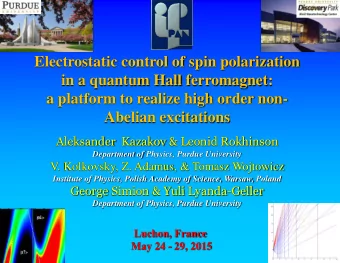 Electrostatic control of spin polarization  in a quantum Hall ferromagnet:  a platform to realize