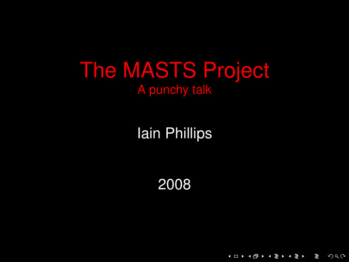 the masts project