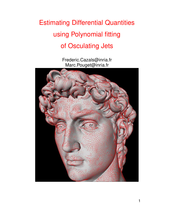 estimating differential quantities using polynomial