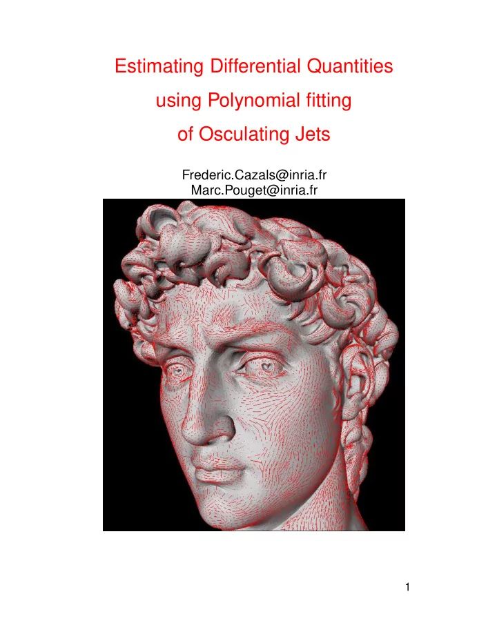 estimating differential quantities using polynomial