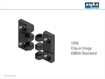 Clip-in hinge  EMKA Standard  1056  Technical Department  1  1056 Clip-in hinge, EMKA Standard