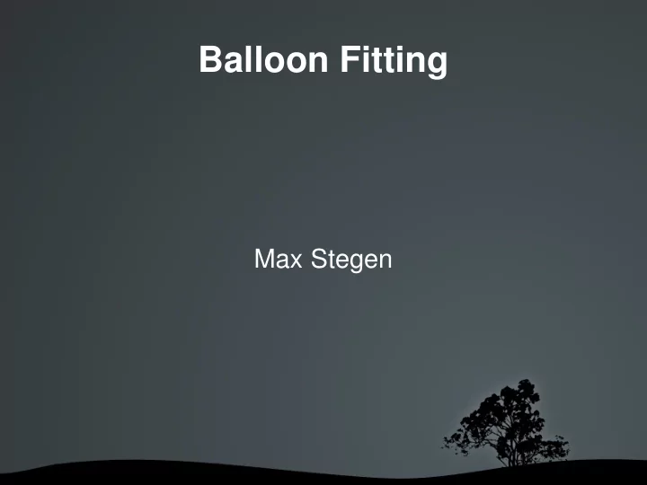 balloon fitting