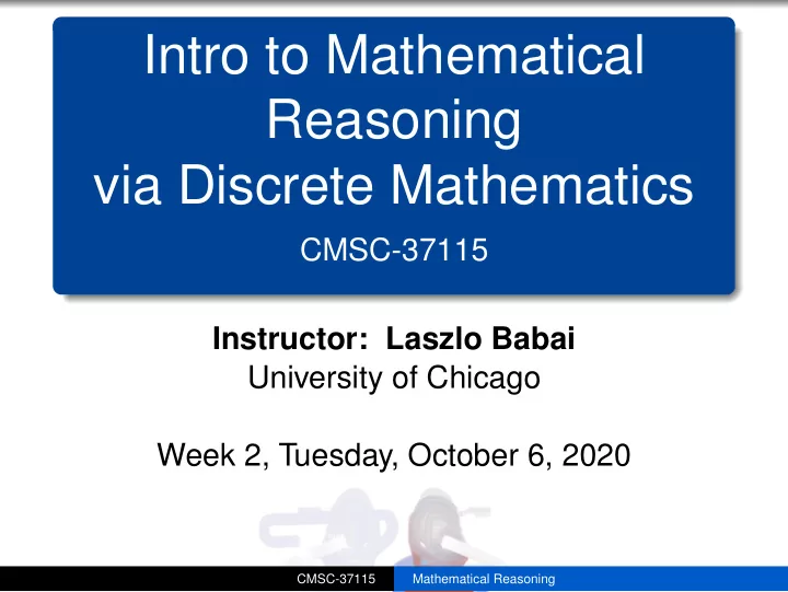 intro to mathematical reasoning via discrete mathematics