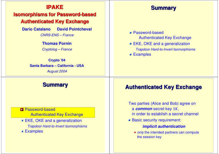 ipake ipake summary summary