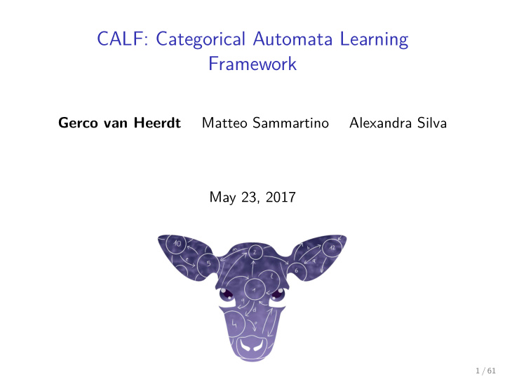 calf categorical automata learning framework