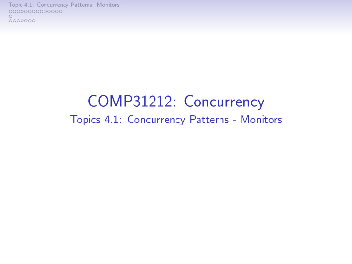 comp31212 concurrency