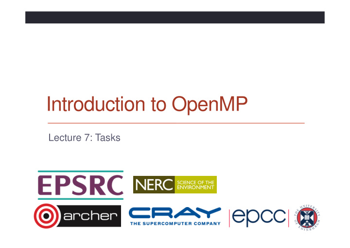 introduction to openmp