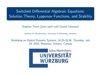 Switched Differential Algebraic Equations:  Solution Theory, Lyapunov Functions, and Stability