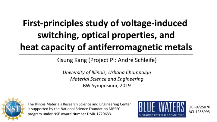 first principles study of voltage induced switching