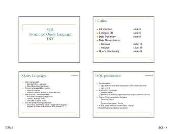 Introduction  slide 3  Example DB  slide 6